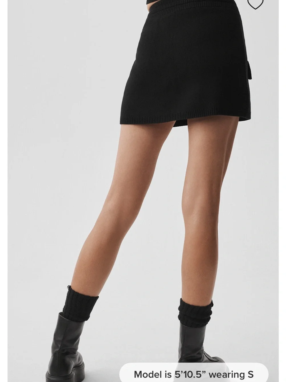 Alo Yoga Scholar Knit Cargo Skirt - black size S
